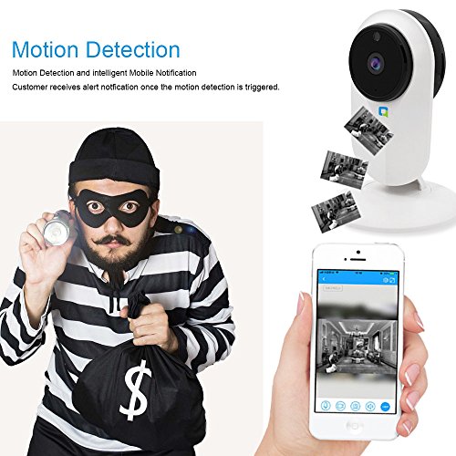DICPOLIA Home Security Camera System with Monitor Motion Detection Alert Wall Mount Waterproof, HD 1080P WiFi Security Camera Monitor Camera with Night Version Motion Dection Two-Way Audio (White)