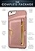 Smartish iPhone 6 Plus/6s Plus Wallet Case - Wallet Slayer Vol. 2 [Slim Protective Kickstand] Credit Card Holder for Apple iPhone 6s Plus/6 Plus (Silk) - Rose Gold