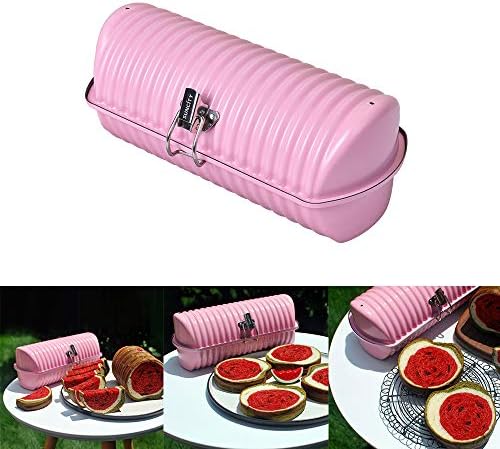 Loaf Pan 10x5 with Lid for Baking 1lb Bread Pan Millennial Pink Round Nonstick Stainless Steel Instant Pot Dishwasher Safe