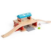 Bigjigs Rail, Overground Station, Wooden Toys, Wooden Train Shed, Train Toys, for 3 4 5 Year Olds