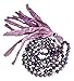 108 Mala Bead Necklace - 8mm Amethyst Aquamarine Stones - Amethyst Guru Bead - Sari Silk Tassel - Meditation, Mindfulness, Yoga - Mala to Foster Protection, Peace and Abundance