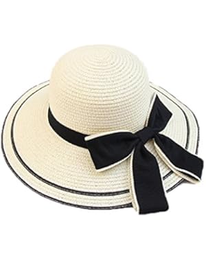 Womens Floppy Summer Sun Beach Straw Hat Foldable Wide Brim 56-58cm