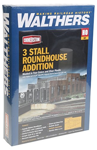 Walthers Cornerstone Series Kit HO Scale Modern Roundhouse Add-On Stalls