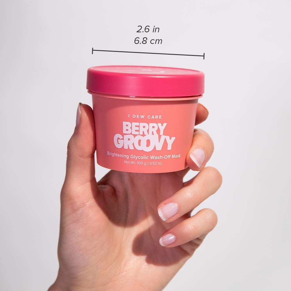 I DEW CARE Berry Groovy Face Mask | Brightening Glycolic Acid Wash-Off Clay Mask with Glycerin | Korean Skincare, Facial Treatment, Vegan, Cruelty-free, Paraben-free : Beauty