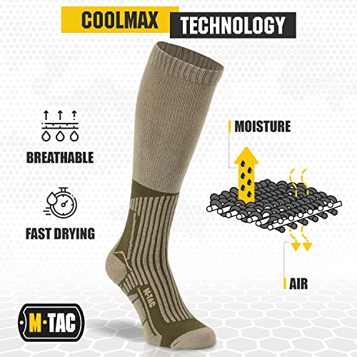 MTac Knee High Tactical Socks 2 Pack Military Lightweight Coolmax