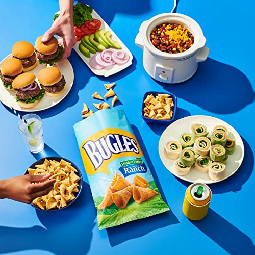Bugles Crispy Corn Snacks, Hidden Valley Ranch Flavor, Snack Bag, 7.5