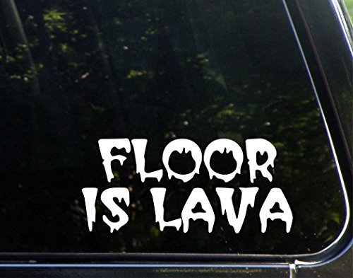 Betta946xton Floor Is Lava - 8-1/2 X 3-3/4 Funny Bumper Stickers Vinyl Car Window Decals Truck Laptop Stickers Removable Gifts Idea
