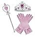 Princess Dress up Party Accessories - 3 Piece Gift Set: Gloves, Tiara and Wand