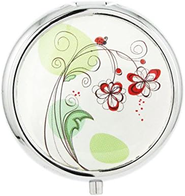 Pocket Pilbox - Round Silver Pillbox - Coccinelle design by ChicaChicBiarritz