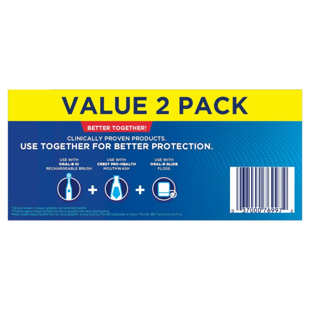 Crest Pro-Health Advanced Deep Clean Mint Toothpaste, 2 Count (Pack of 1)