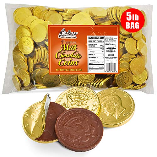 R.M. Palmer Milk Chocolate Gold Coin Half Dollars (5 LB Bulk Bag), Fun