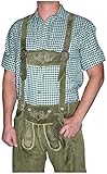 German Green Lederhosen Button Down Longsleeve / Shortsleeve Shirt