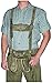 German Green Lederhosen Button Down Longsleeve / Shortsleeve Shirt