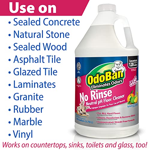 OdoBan Pet Solutions Neutral pH Floor Cleaner Concentrate, 1 Gallon