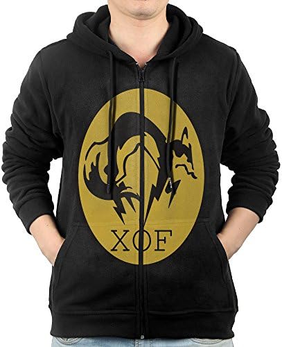 Mgs Xof Logo Men Sweatshirt Pullover Hoodie Sports Long-Sleeve With Pockets