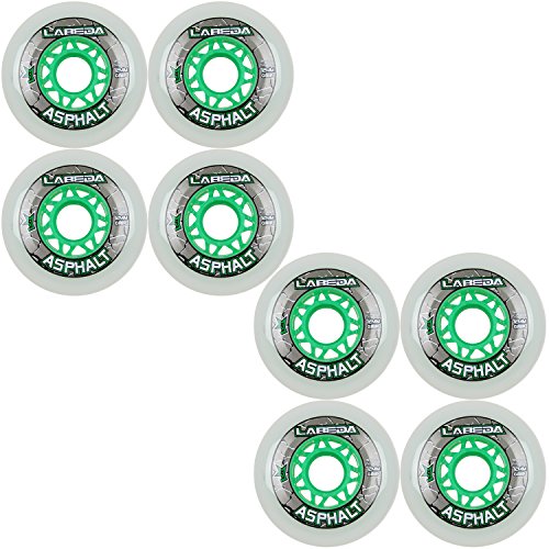 Labeda Wheels Inline Roller Hockey Gripper Asphalt Outdoor White 72mm 83A x8