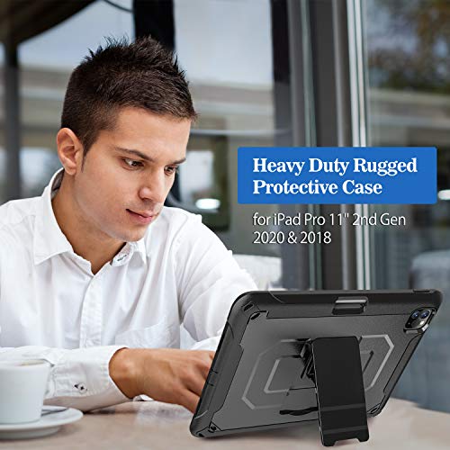 ProCase iPad Pro 11 Rugged Case 2nd Gen 2020 & 2018 with Builtin Screen Protector, Heavy Duty