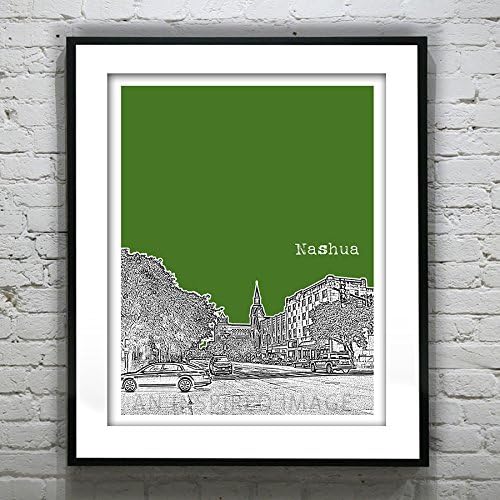 Nashua New Hampshire Art Print Poster - Nashua, NH - Version 2