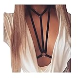 Frame Bra JUNKE Womens Elastic Caged Harness Strappy Bra