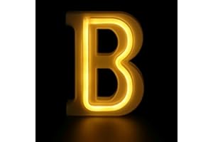 Neon Letter Lights 26 Alphabet Letter Light Up Letters Sign for Night Light for Wedding Christmas/Birthday Partty,USB/Battery