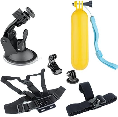CAMKONG Action Camera Accessory Bundle Kit Set for GoPro Hero 4/5 Session, Hero 1/2/3/3+/4/5, SJ4000/5000/6000/7000, Campark AKASO VicTsing Apeman Crosstour WiMiUS DBPOWER ThiEYE EKEN FITFORT Vemont Vemico Lightdow Rollei, Xiaomi YI, Nikon, Sony Sports DV in Cycling Climbing Fishing Swimming Surfing Diving