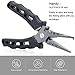 PLUSINNO Fishing Pliers Stainless Steel Mix with Titanium Carbo-Nitride Coating Hook Removers, Braid Cutters Saltwater Split Ring Fishing Multi-Tools with Sheath and Lanyard