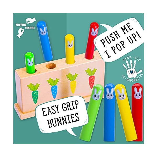 Jaques-of-London-Bouncing-Bunnies-Pop-up-Toys-Wooden-Pop-Up-Toy-Toddler-Montessori-Toy-Perfect-Montessori-Baby-Toys-Since-1795 Jaques of London Wooden Toys | Bunny Pop Up Toy | Toddler Educational Game | Gifts & Toys for 1 2 3 Year Boy Girl | 12…