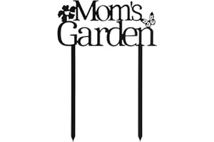 CINPIUK Mom's Garden Sign, 16 Inch Metal Yard Stake Decorative Outdoor Art Decor Gardener Mom Birthday