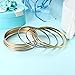 Carweilon 18K Gold Smooth Exquisite Cuff Bangle Bracelet Jewelry Set Jewelry Gift For Women 18K Gold, 8.4inch
