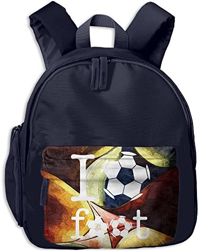 MYKJ Casual Lightweight Backpacks I Love Football Bookbag Shoulder Bag School Rucksack/Dayback For Girl&Boy Kids
