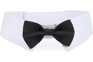 Segarty Dog Bow Tie, Adjustable Black Bowtie Collar for Extra Large Dogs, Dog Neck Tie Tuxedo Comfortable Cotton Boy Pets Grooming Accessories for Formal Wedding Holiday Birthday Gift Party