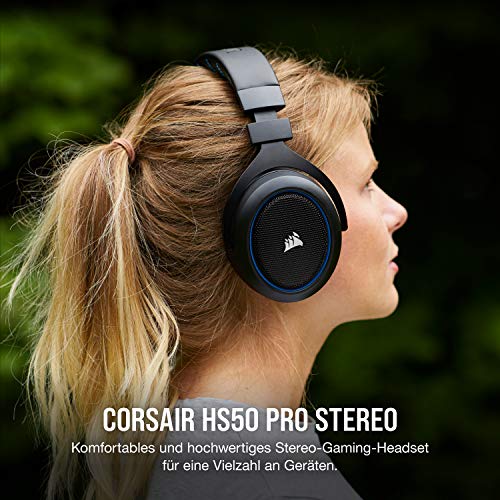 ایگرد | قیمت و خرید Corsair HS50 Pro Stereo Gaming Headset (Anpassbare  Memory-Schaumstoff Ohrmuscheln, Federleichtes Design, Abnehmbares  Rauschunterdrückung-Mikrofon, für PC, Xbox One, PS4, Switch und  Mobilgeräte) blau