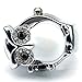 Women's Fashion Lovely Owl Crystals Quartz Finger Ring Watch with Gift Box