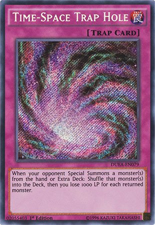 Yu-Gi-Oh! - Time-Space Trap Hole (DUEA-EN079) - Duelist Alliance - 1st Edition - Secret Rare