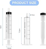 OFFCUP 5ml Plastic Syringes Set with Blunt Needle 10 pcs Reusable view 2