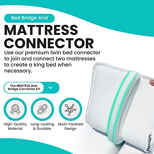 IRESTFUL Bed Bridge Twin to King Converter Kit (Extra Wide) Twin Bed