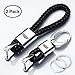 Birsppy 2Pack Genuine Leather Car Key Chain Replacement For Keychain Keyring key chains styling accessoreis