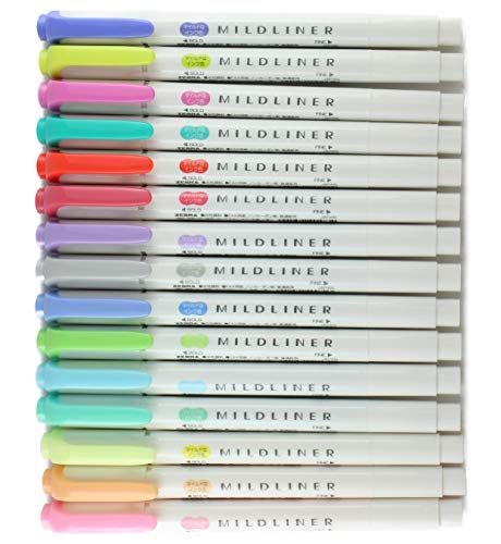 MILDLINER Zebra 3 Pack with Japanese Stationery Original Package. (5C/NC/HC)