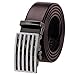 Vbiger Mens Smooth Genuine Leather Belt with Detachable Buckle