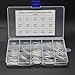 Boeray 240 pcs 15 Size Split Cotter Pin Hitch Pins Clip Key Fastner Assortment Kit -M1 M1.5 M2 M2.5 M3