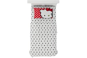 Franco Collectibles Hello Kitty Polka Dot Bedding Super Soft Microfiber 3 Piece Twin Sheet Set, (Officially Licensed Product)