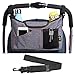 AMZNEVO Baby Stroller Organizer Bag with Cup Holders and Shoulder Strap. Extra Storage Space for Organize The Baby Accessories and Your Phones. (Grey)