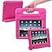 HDE Case for iPad Air - Kids Shockproof Bumper Hard Cover Handle Stand with Built in Screen Protector for Apple iPad Air 1-2013 Release 1st Generation (Hot Pink)