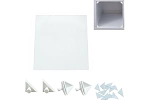 spansee Acrylic Display Window Compatible with IKEA Kallax, Display Case Insert Set Compatible with IKEA Kallax Shelves, (1 PC Clear Acrylic Display Panel, 4 PCS White Brackets)