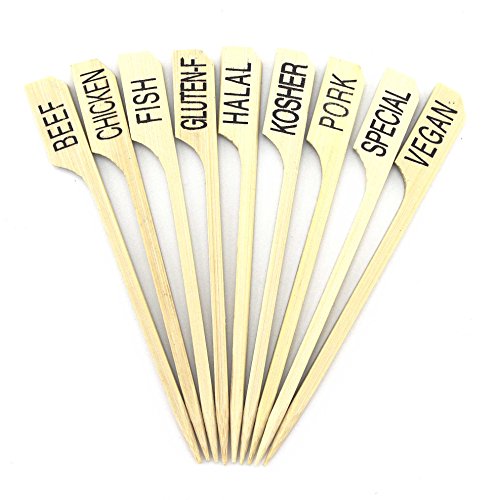 BambooMN - Special Label Marker Bamboo Paddle Pick - 3.5" (9cm) - 1000 Pieces