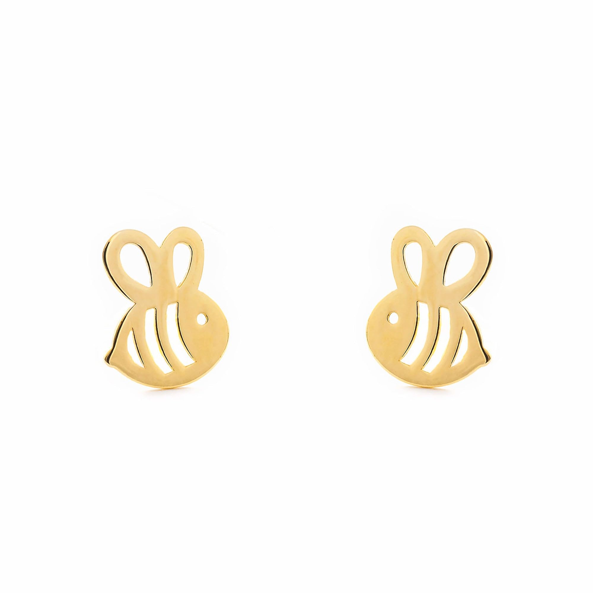 9ct Yellow Gold bee Children's Earrings