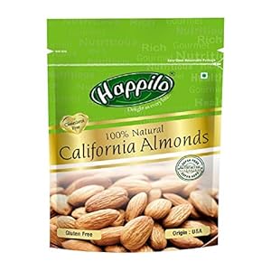 Happilo 100% Natural Premium Californian Almonds, 200g