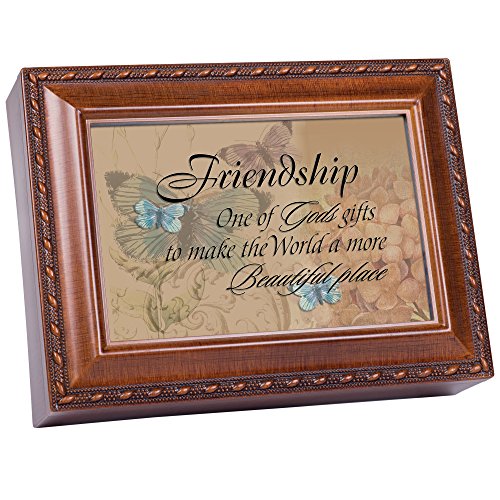 Cottage Garden Friendship Woodgrain Traditional Music Box Plays Thats What Friends Are For
