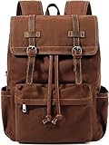 HuaChen Vintage Canvas Backpack, Mens Travel