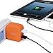 Lumsing Dual USB wall charger compact travel charging hub with Foldable Power Adapter for iPhone iPad Samsung Galaxy Smartphones Tablets(Orange)